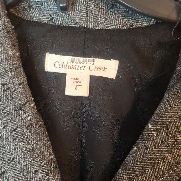 Coldwater Creek Charcoal coat size 6 - Picture 2 of 6